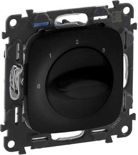 Выключатель вентилятора без рамки Legrand Valena Allure 4-поз. антрацит картинка